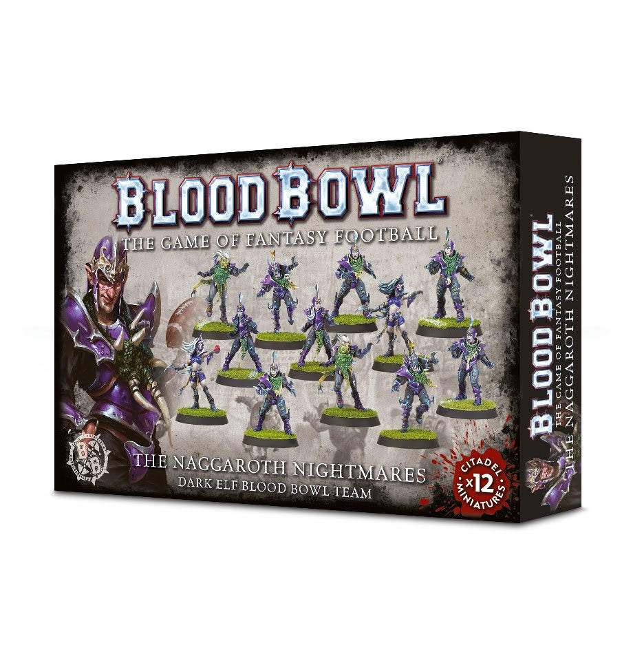 Blood Bowl: The Naggaroth Nightmares Dark Elf Blood Bowl Team [PLAS] - Warhammer Box Sets Sealed