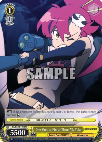 One Shot to Finish Them All Yoko (52101) [GL/S52] - Weiss Schwarz Single