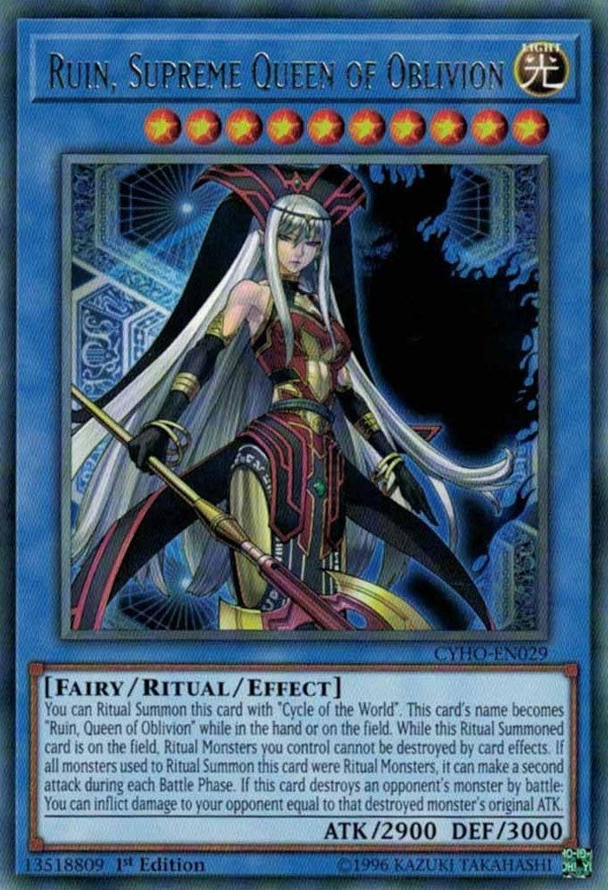 Ruin Supreme Queen of Oblivion (29) (CYHO) - YuGiOh Single