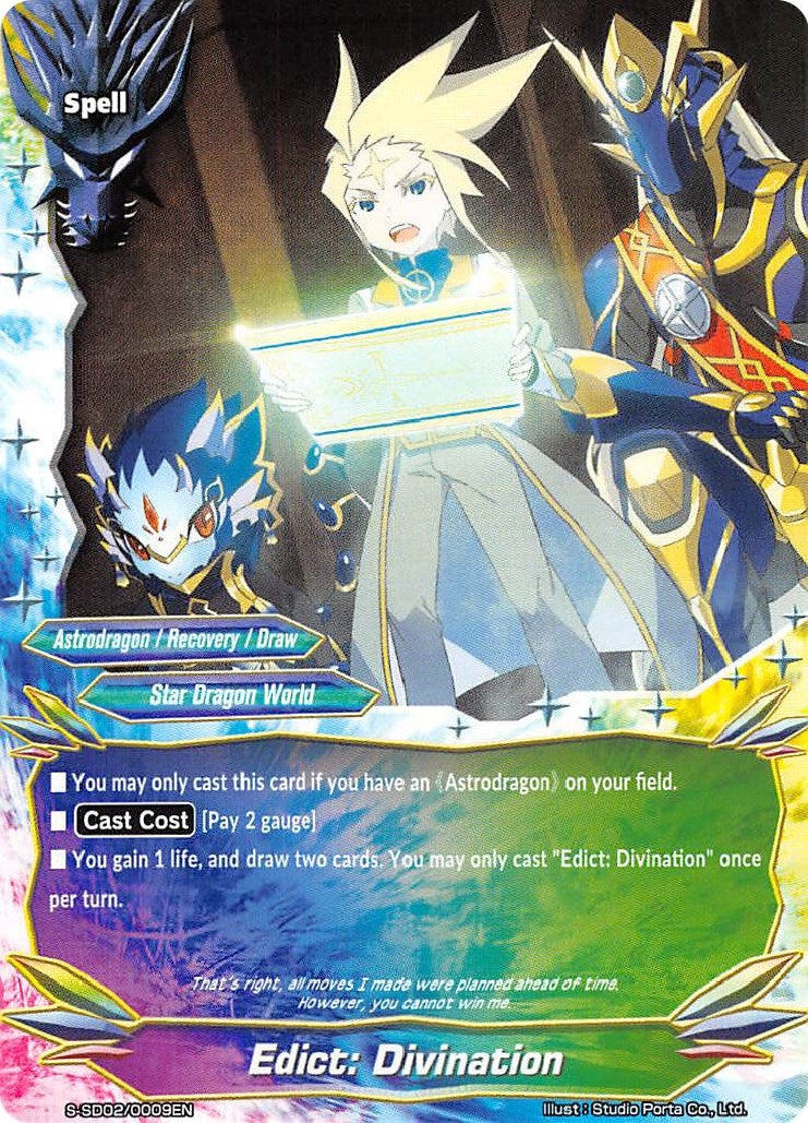 Edict: Divination (20009) [S-SD02] - Future Card BuddyFight Single