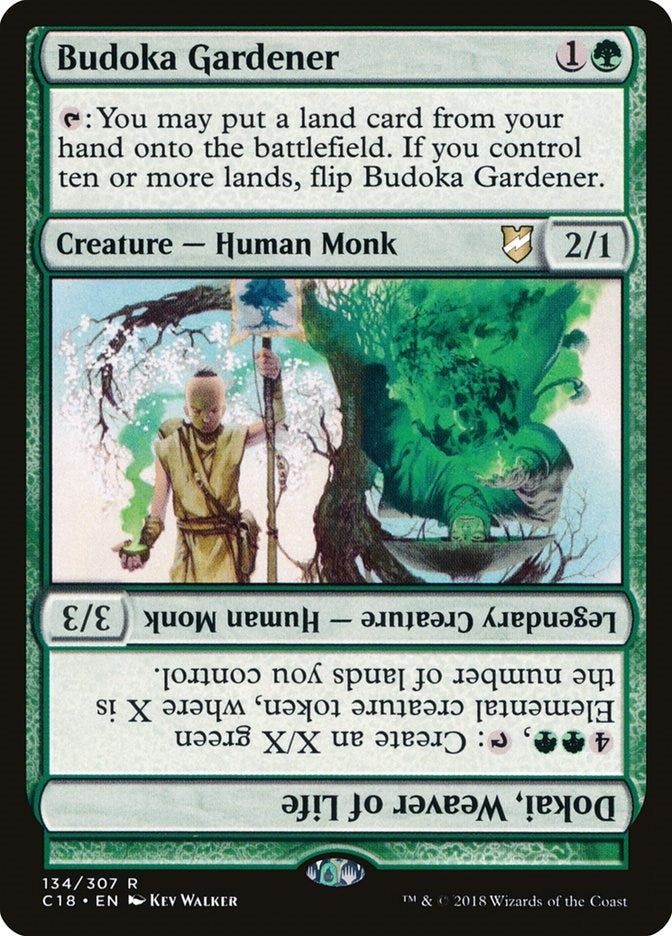 Budoka Gardener // Dokai Weaver of Life (134) [C18] - MTG Single