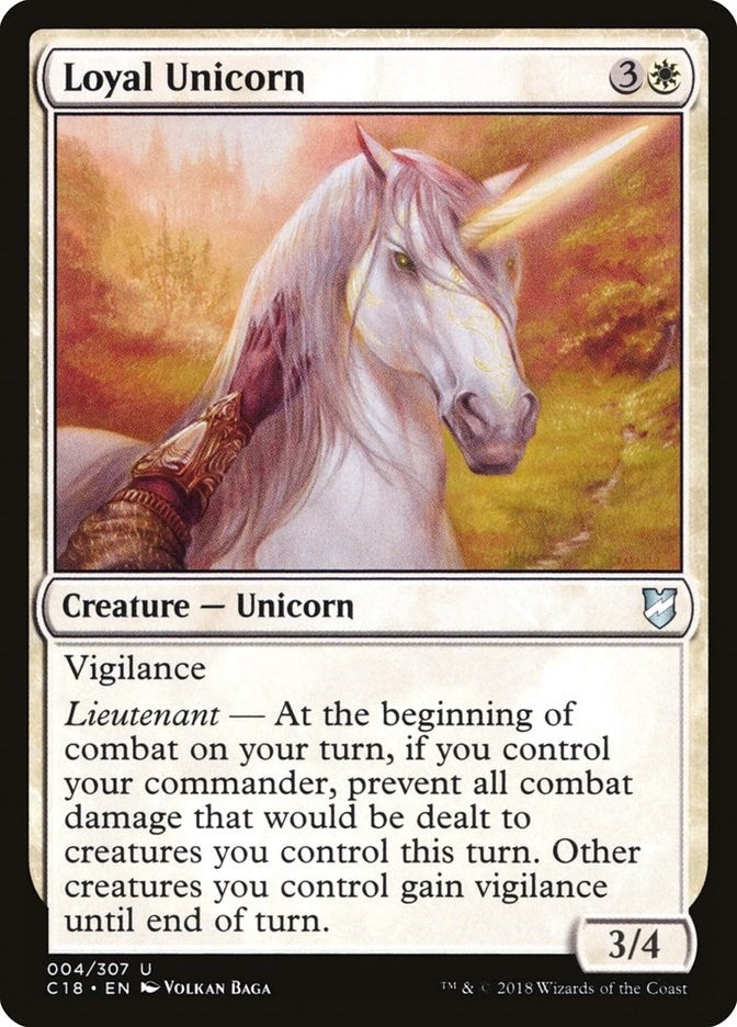 Loyal Unicorn (4) [C18] - MTG Single