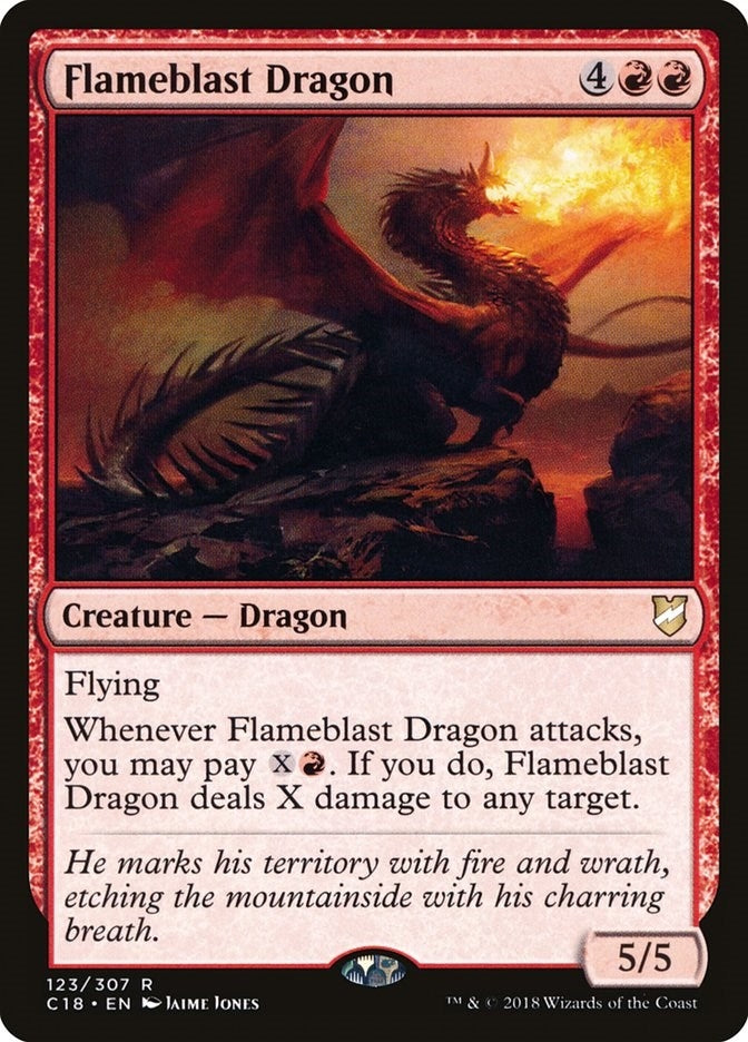 Flameblast Dragon (123) [C18] - MTG Single