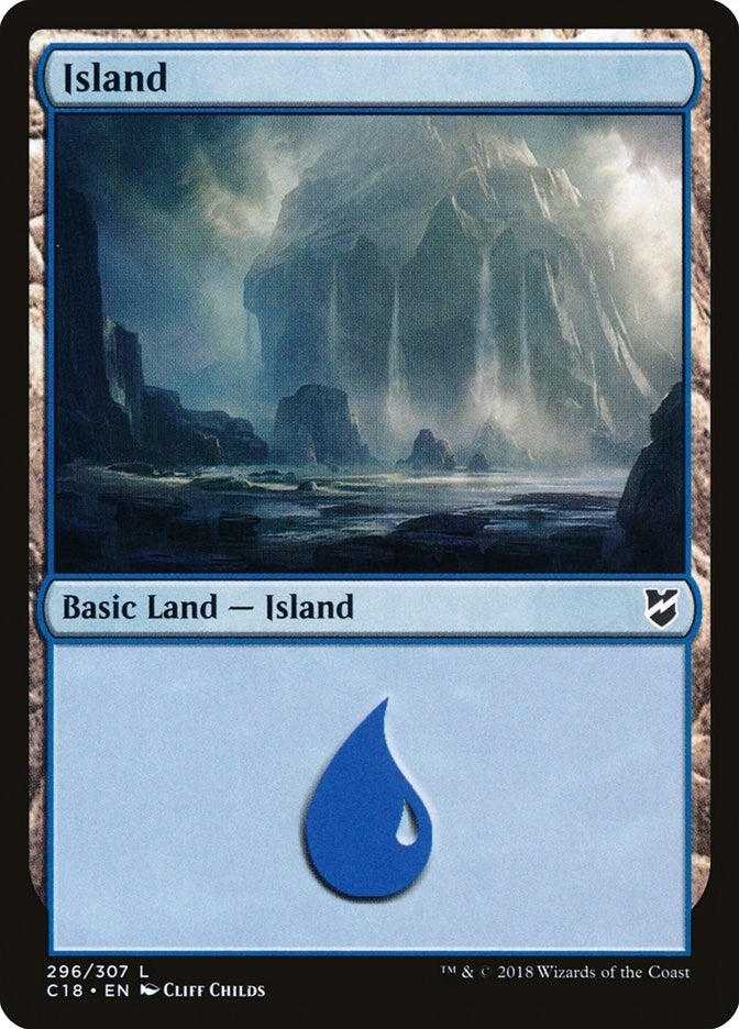 Island (296) (296) [C18] - MTG Single