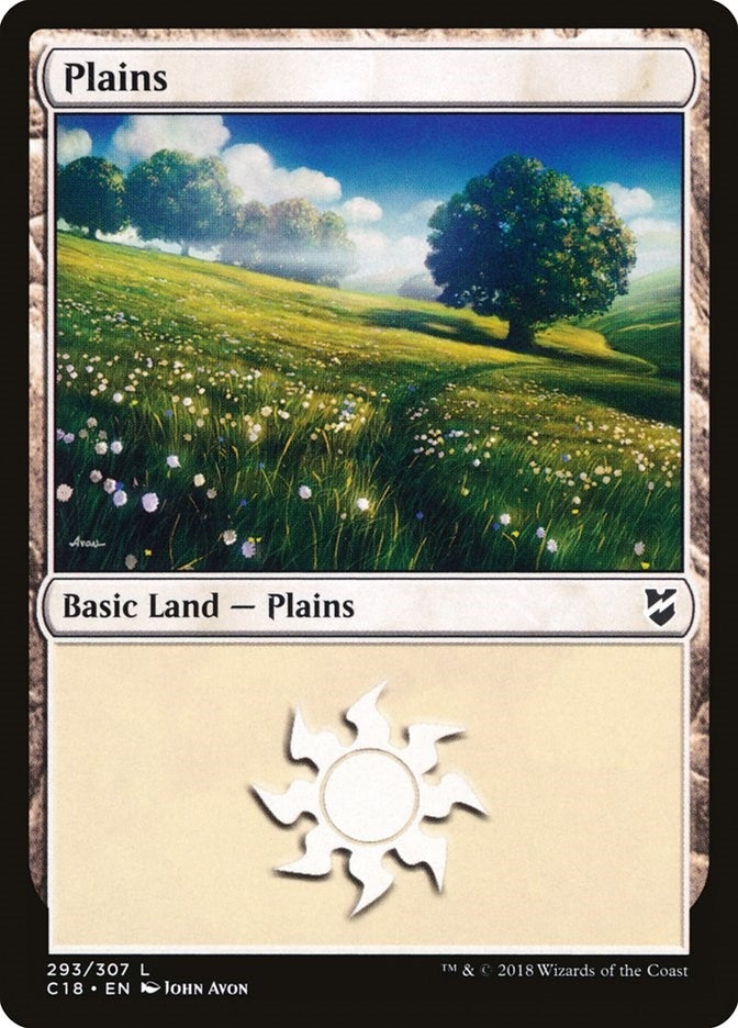 Plains (293) (293) [C18] - MTG Single