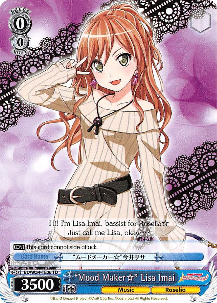 ’Mood Maker’ Lisa Imai (5406) [BD/W54] - Weiss Schwarz Single