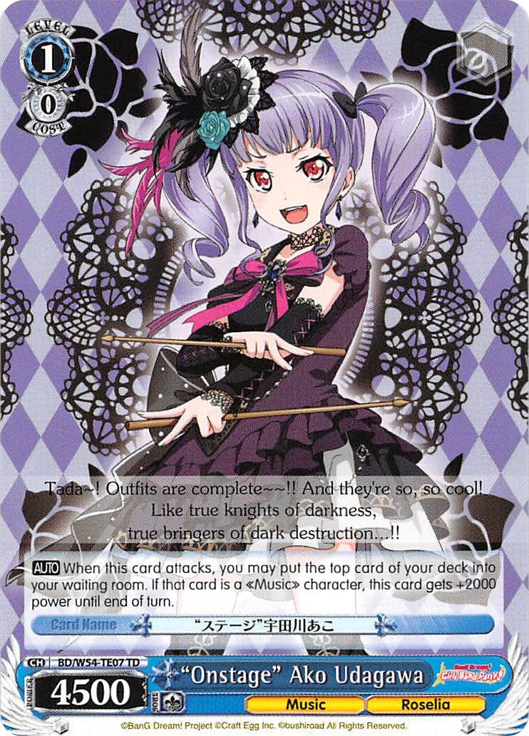 ’Onstage’ Ako Udagawa (5407) [BD/W54] - Weiss Schwarz Single
