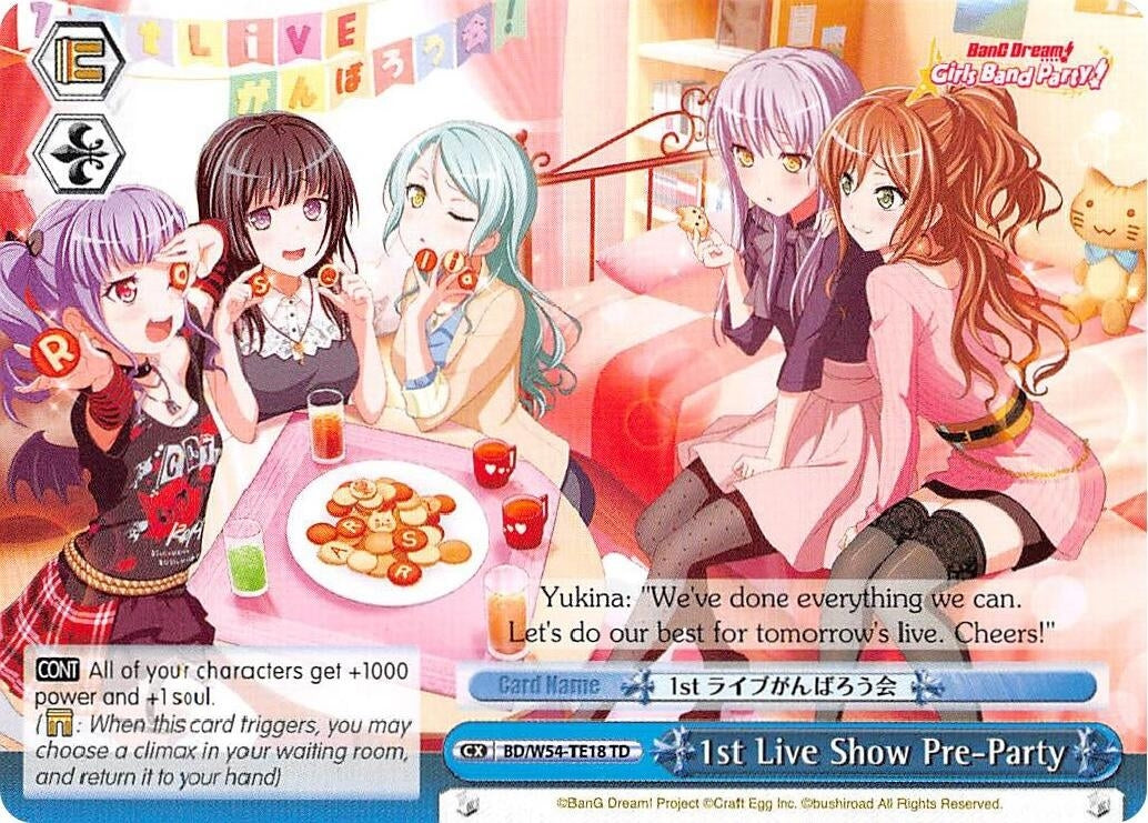1st Live Show Pre-Party (5418) [BD/W54] - Weiss Schwarz Single