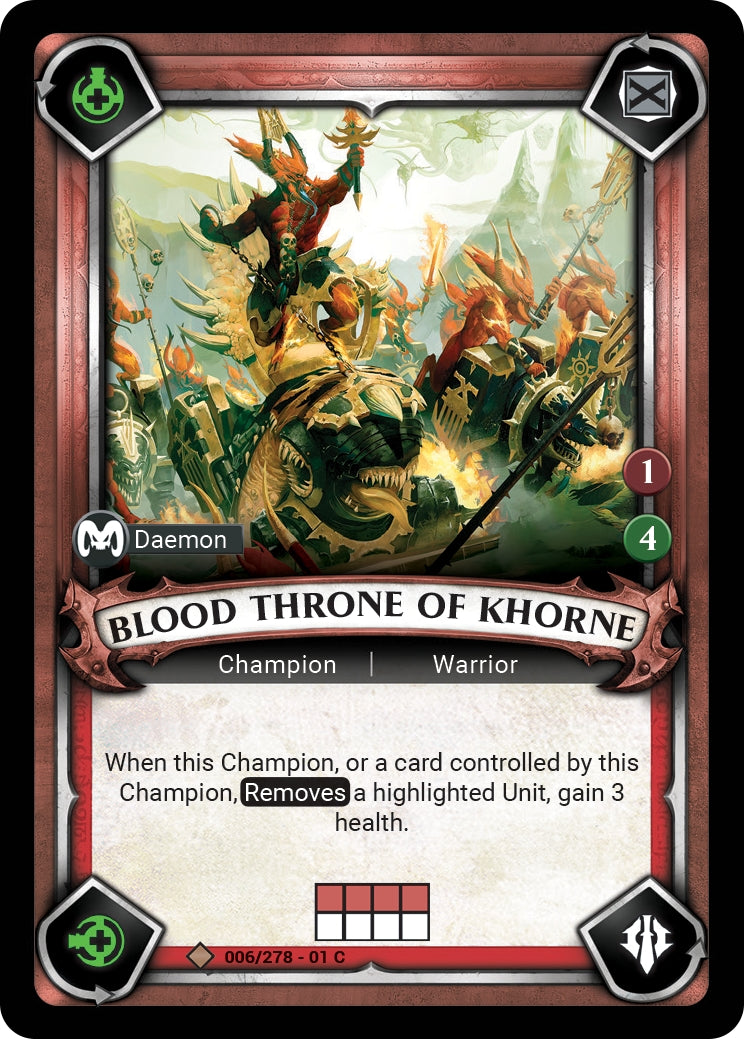 Blood Throne of Khorne (Claimed) (WHAOSC) - Warhammer Age of Sigmar Champions TCG Single