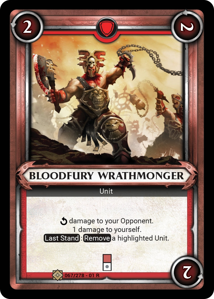Bloodfury Wrathmonger (Claimed) (WHAOSC) - Warhammer Age of Sigmar Champions TCG Single
