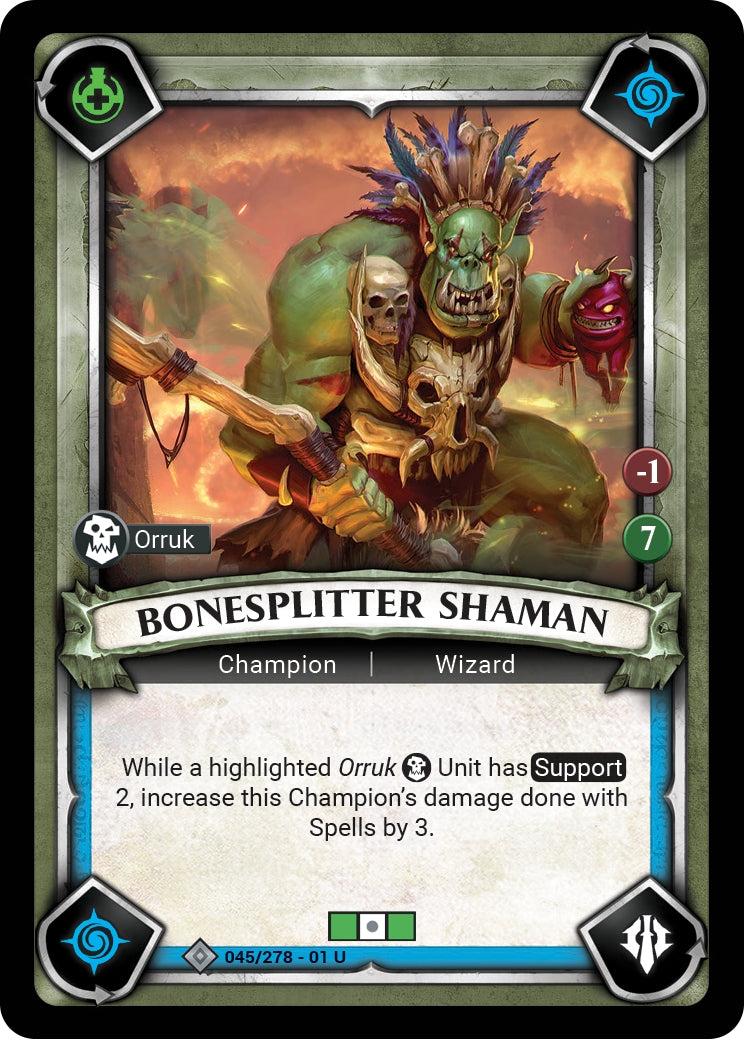 Bonesplitter Shaman (Unclaimed) (WHAOSC) - Warhammer Age of Sigmar Champions TCG Single