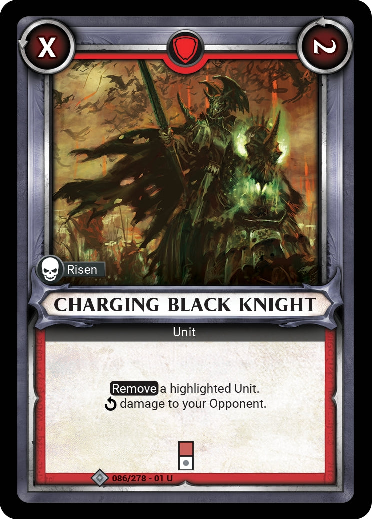 Charging Black Knight (Unclaimed) (WHAOSC) - Warhammer Age of Sigmar Champions TCG Single
