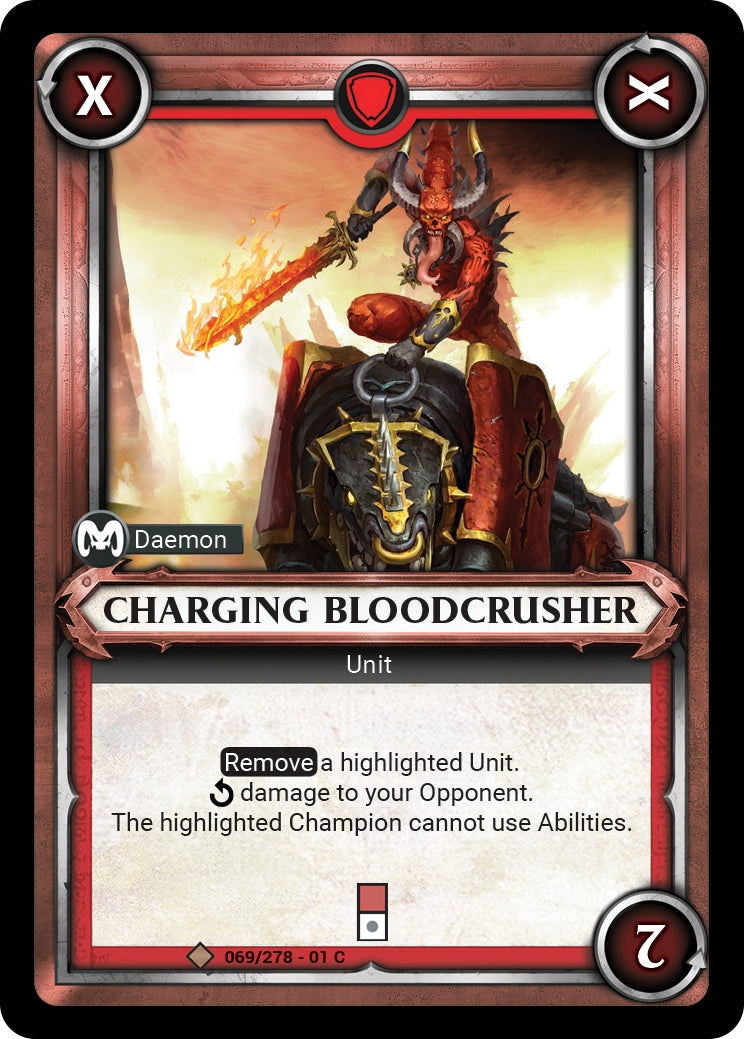 Charging Bloodcrusher (Claimed) (WHAOSC) - Warhammer Age of Sigmar Champions TCG Single