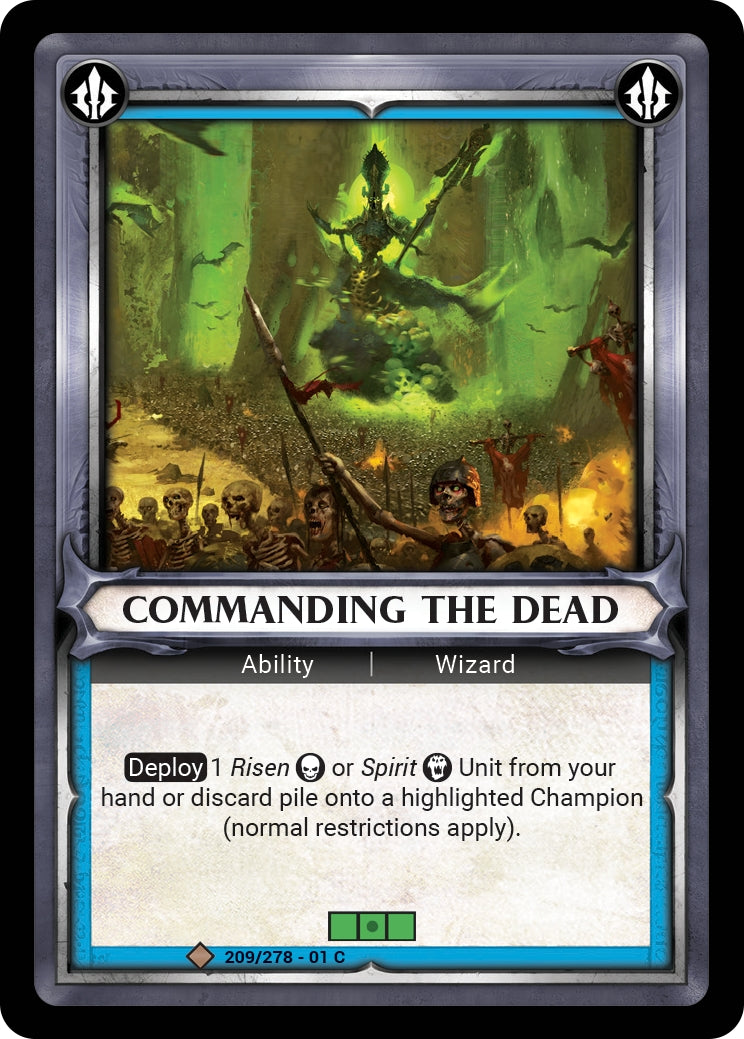 Commanding the Dead (Claimed) (WHAOSC) - Warhammer Age of Sigmar Champions TCG Single