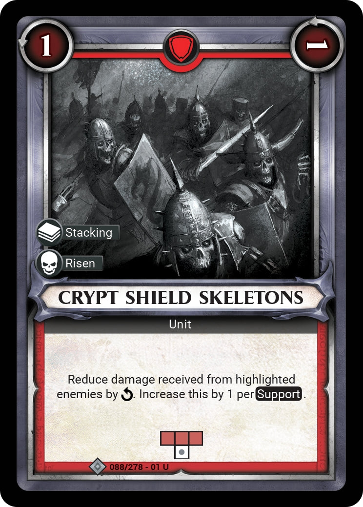Crypt Shield Skeletons (Claimed) (WHAOSC) - Warhammer Age of Sigmar Champions TCG Single