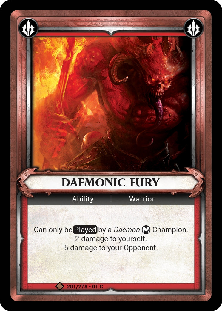 Daemonic Fury (Unclaimed) (WHAOSC) - Warhammer Age of Sigmar Champions TCG Single
