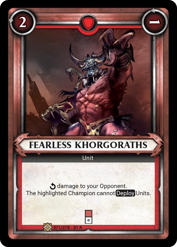 Fearless Khorgoraths (Claimed) (WHAOSC) - Warhammer Age of Sigmar Champions TCG Single