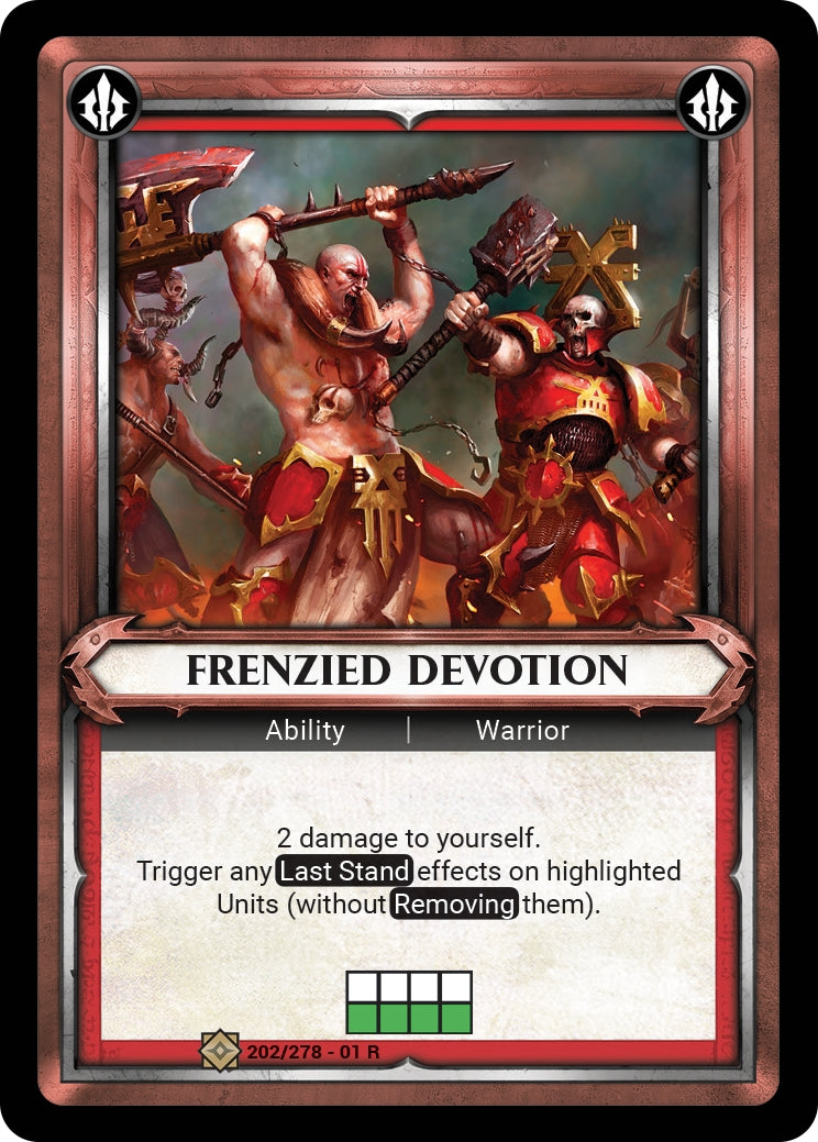Frenzied Devotion (Claimed) (WHAOSC) - Warhammer Age of Sigmar Champions TCG Single