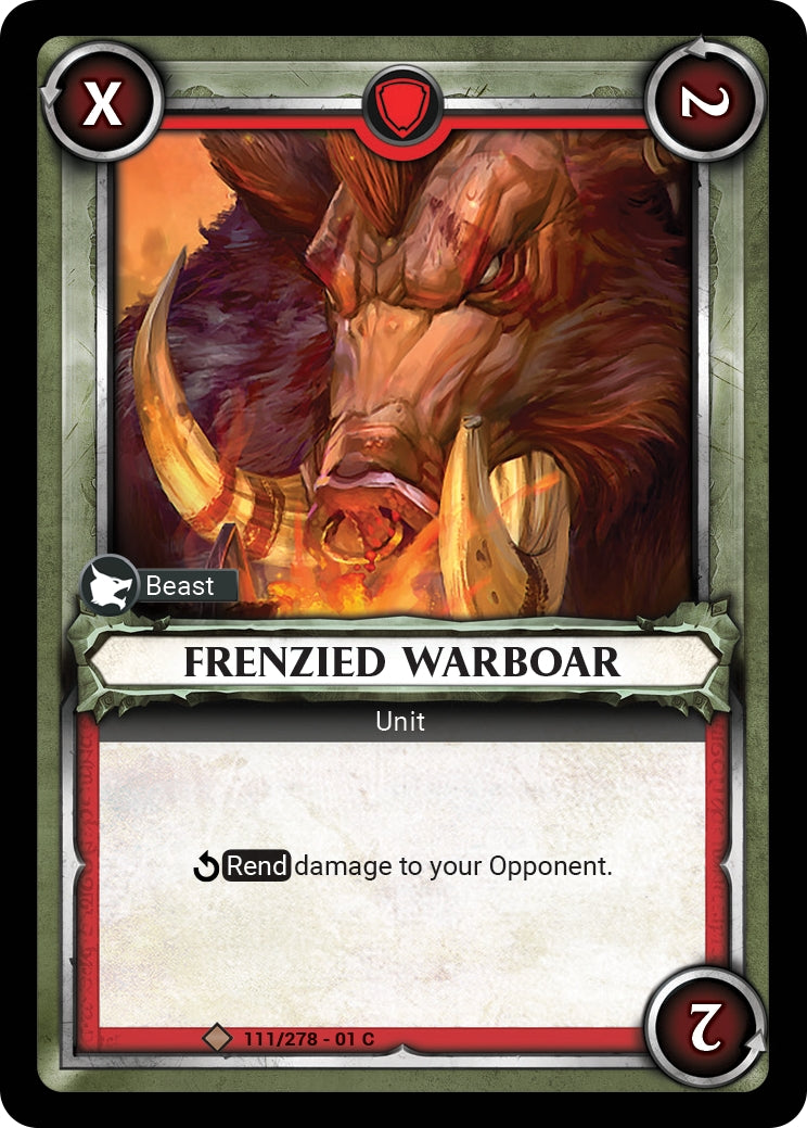 Frenzied Warboar (Unclaimed) (WHAOSC) - Warhammer Age of Sigmar Champions TCG Single
