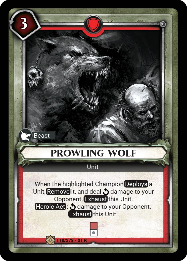 Prowling Wolf (Claimed) (WHAOSC) - Warhammer Age of Sigmar Champions TCG Single