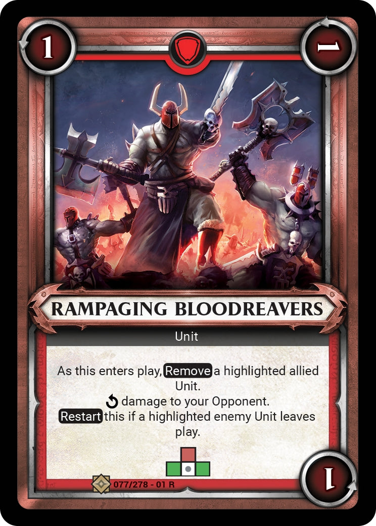 Rampaging Bloodreavers (Claimed) (WHAOSC) - Warhammer Age of Sigmar Champions TCG Single