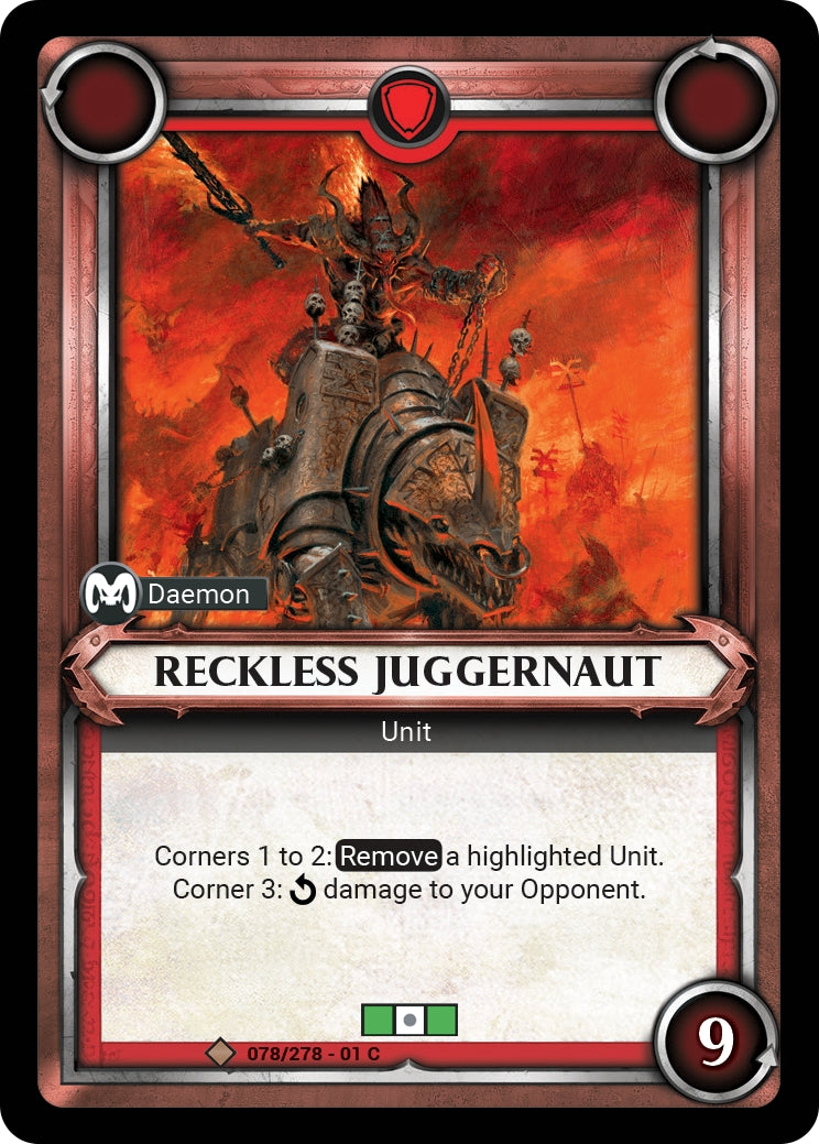 Reckless Juggernaut (Unclaimed) (WHAOSC) - Warhammer Age of Sigmar Champions TCG Single