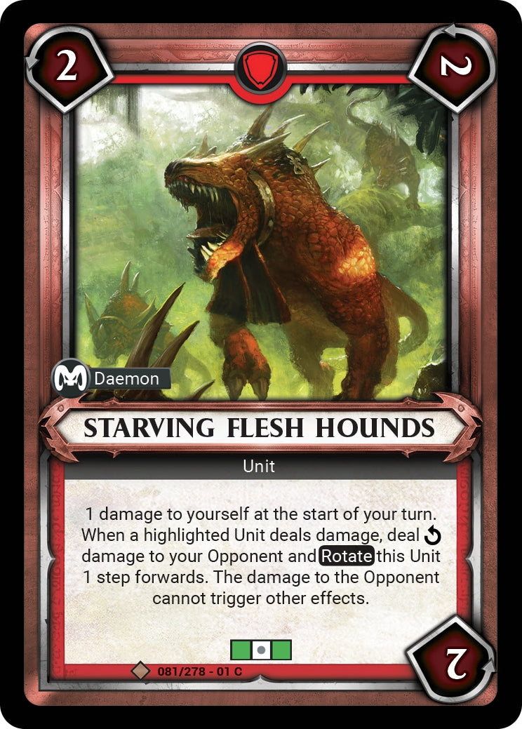 Starving Flesh Hounds (Unclaimed) (WHAOSC) - Warhammer Age of Sigmar Champions TCG Single