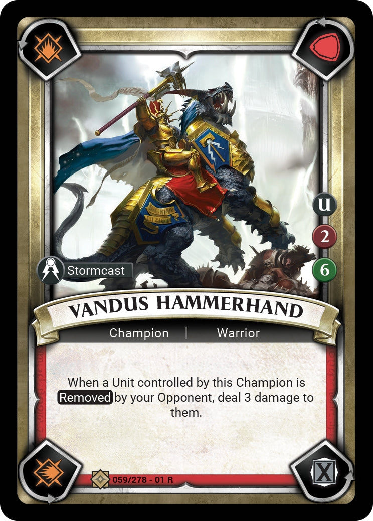 Vandus Hammerhand (Claimed) (WHAOSC) - Warhammer Age of Sigmar Champions TCG Single