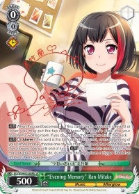 ’Evening Memory’ Ran Mitake (B) (SP) (54026) [BD/W54] - Weiss Schwarz Single