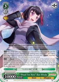 ’Proof I’m Here’ Ran Mitake (SR) (54032) [BD/W54] - Weiss Schwarz Single