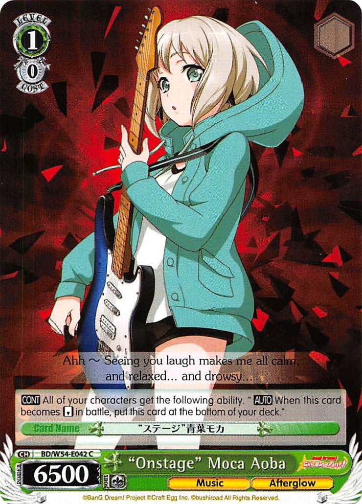 ’Onstage’ Moca Aoba (54042) [BD/W54] - Weiss Schwarz Single