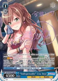 ’Indispensable’ Lisa Imai (B) (SP) (54073) [BD/W54] - Weiss Schwarz Single