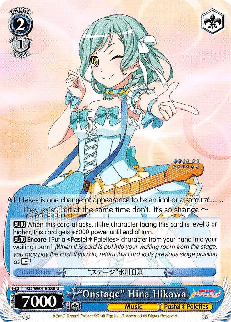’Onstage’ Hina Hikawa (54088) [BD/W54] - Weiss Schwarz Single