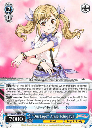 ’Onstage’ Arisa Ichigaya (54094) [BD/W54] - Weiss Schwarz Single