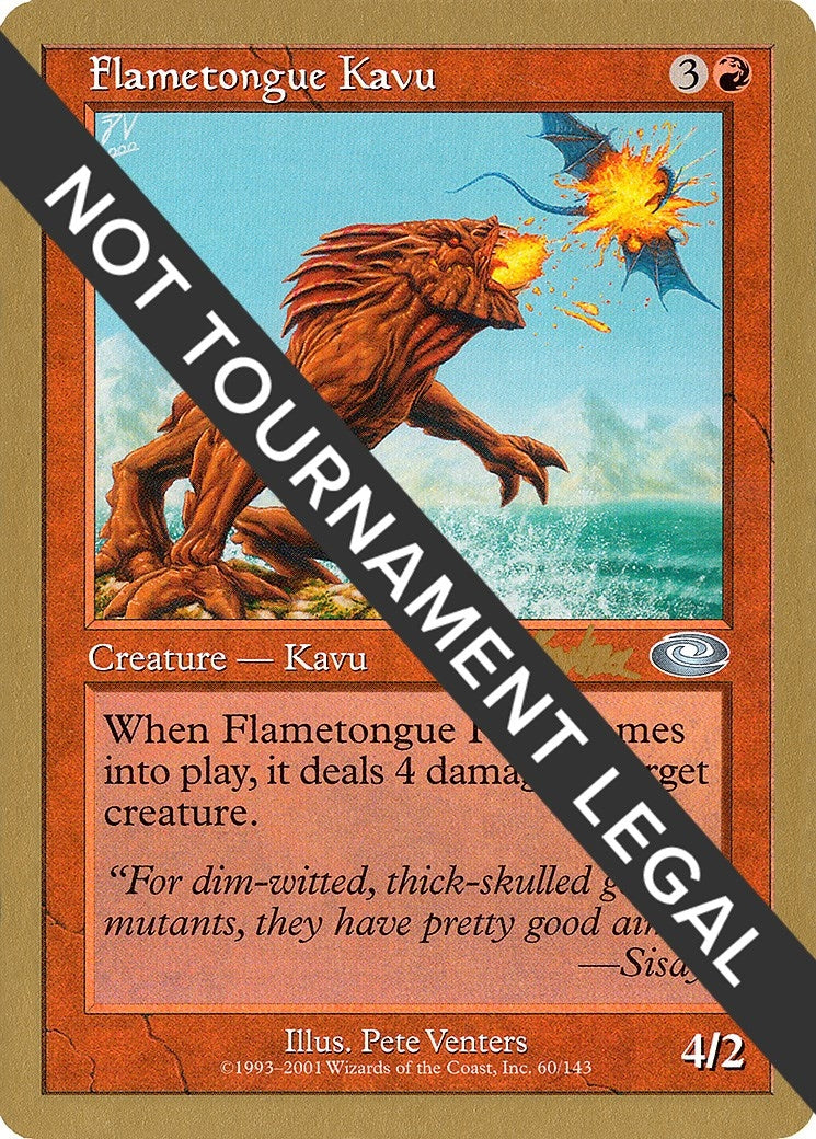 Flametongue Kavu - 2002 Brian Kibler (PLS) [WCD] - MTG Single