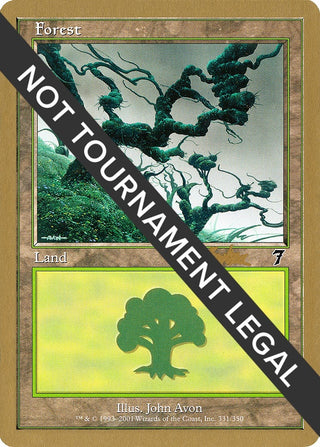 Forest (331) - 2002 Brian Kibler (7ED) [WCD] - MTG Single