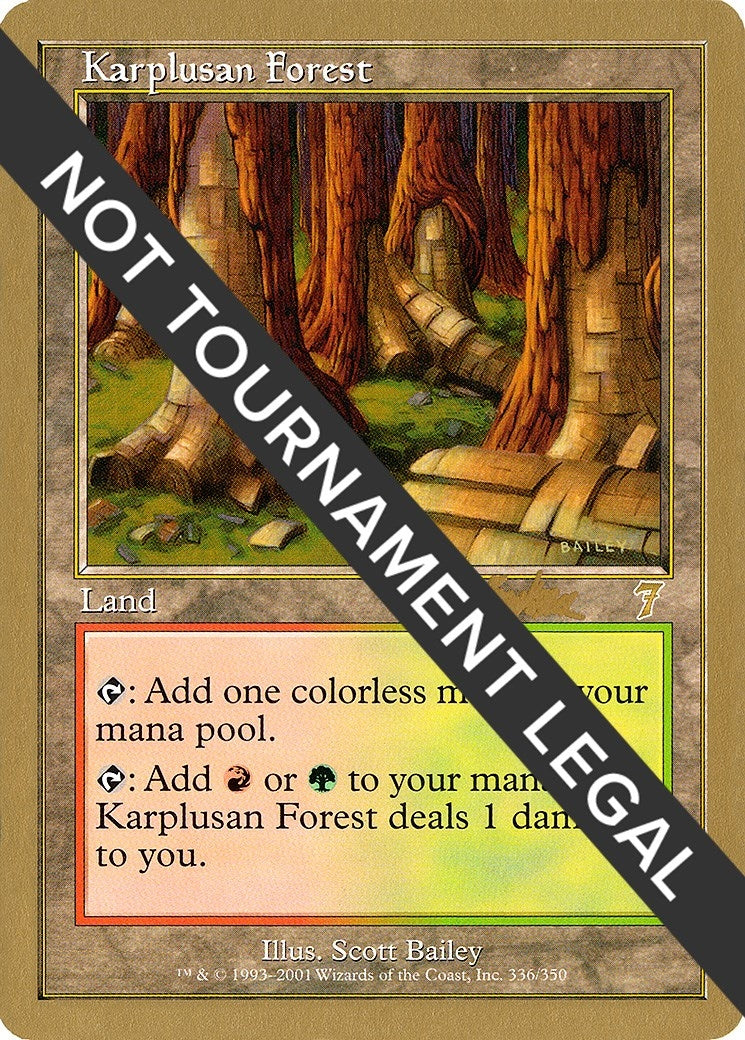 Karplusan Forest - 2002 Brian Kibler (7ED) [WCD] - MTG Single