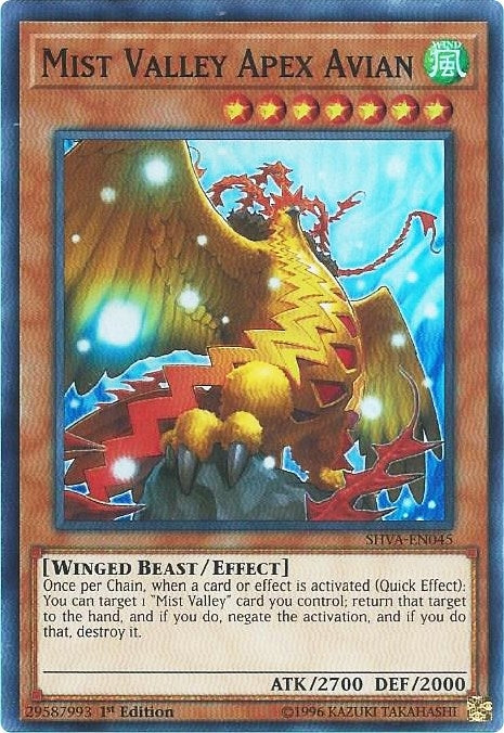 Mist Valley Apex Avian (45) (SHVA) - YuGiOh Single