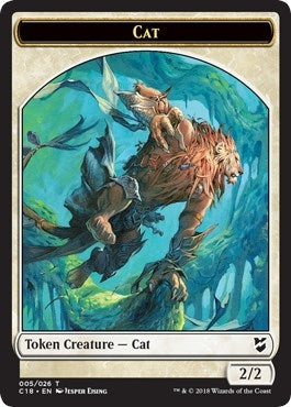 Cat // Soldier Double-sided Token (0) [C18] - MTG Single