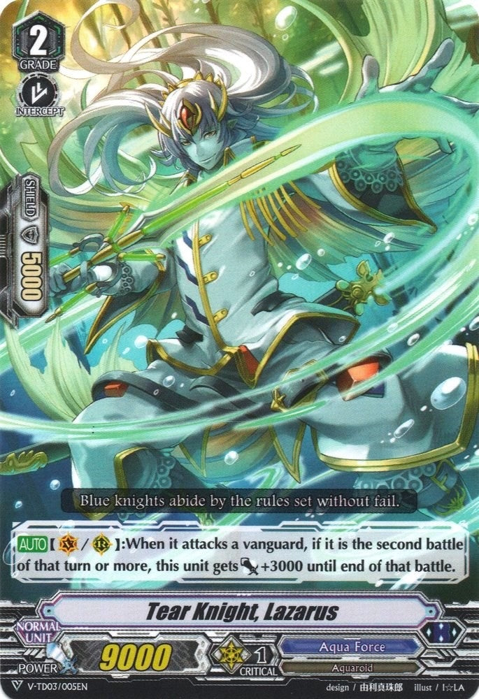 Tear Knight Lazarus (3005) [V-TD03] - Cardfight Vanguard Single