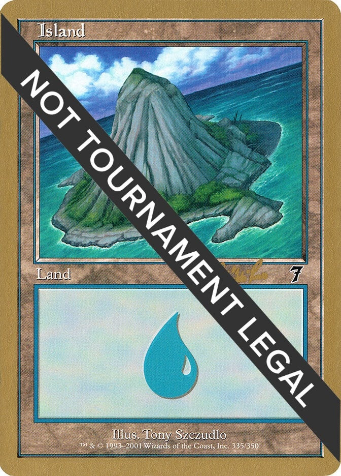 Island (335) - 2002 Carlos Romao (7ED) [WCD] - MTG Single