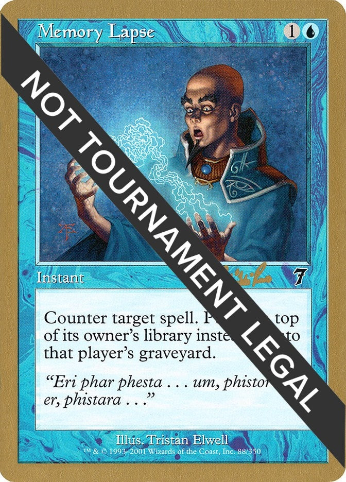 Memory Lapse - 2002 Carlos Romao (7ED) [WCD] - MTG Single