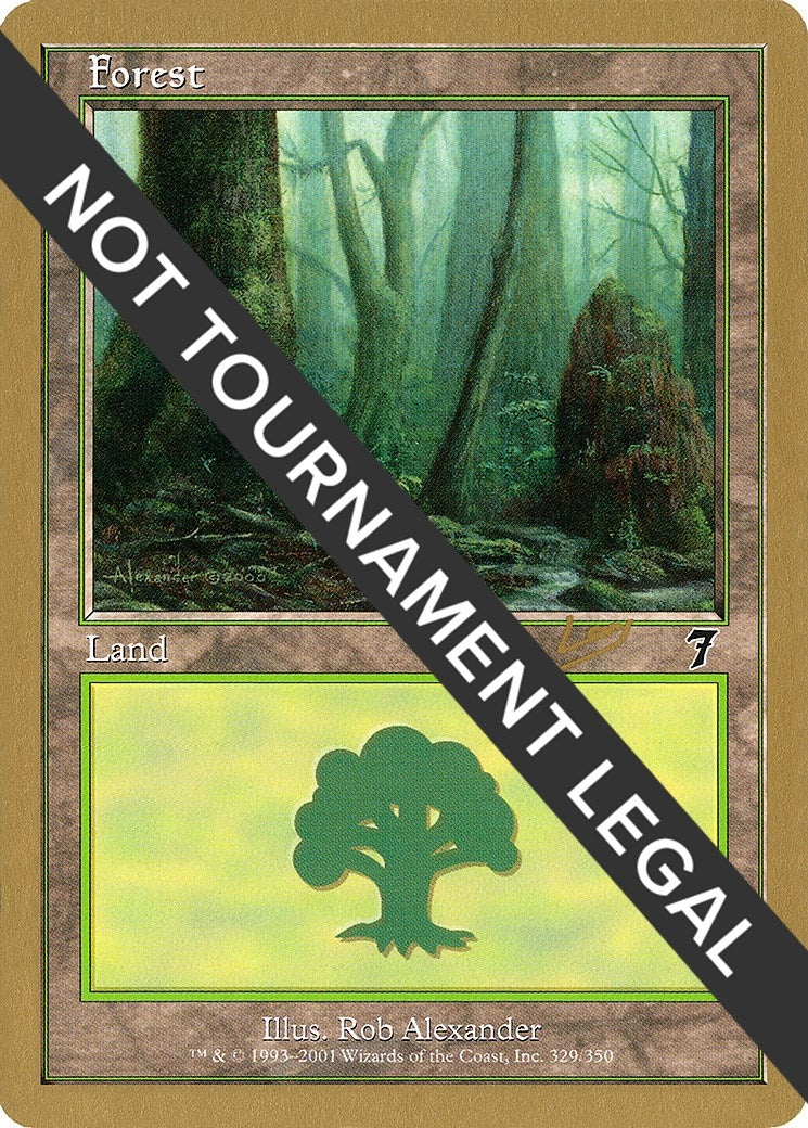 Forest (329) - 2002 Raphael Levy (7ED) [WCD] - MTG Single