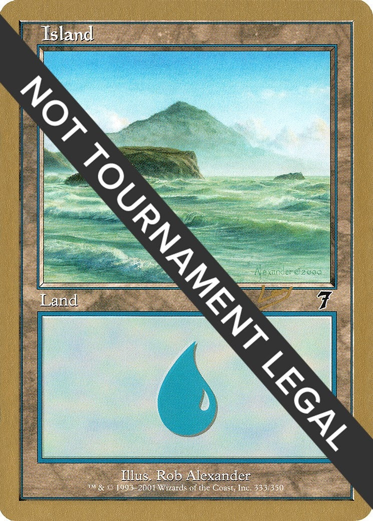 Island (333) - 2002 Raphael Levy (7ED) [WCD] - MTG Single