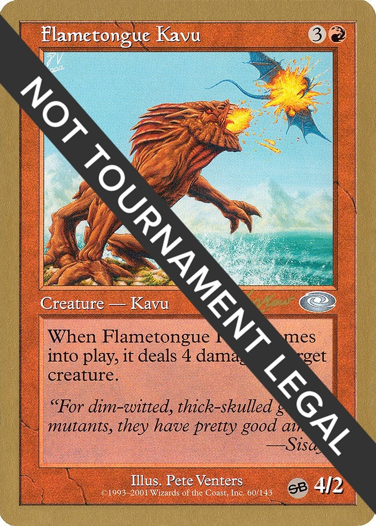 Flametongue Kavu - 2002 Sim Han How (PLS) (SB) [WCD] - MTG Single