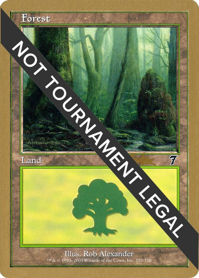 Forest (329) - 2002 Sim Han How (7ED) [WCD] - MTG Single