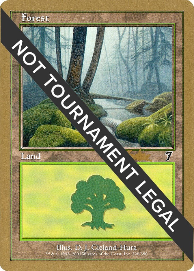 Forest (328) - 2002 Sim Han How (7ED) [WCD] - MTG Single