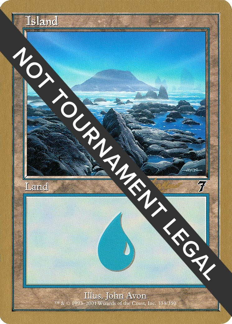 Island (334) - 2002 Sim Han How (7ED) [WCD] - MTG Single