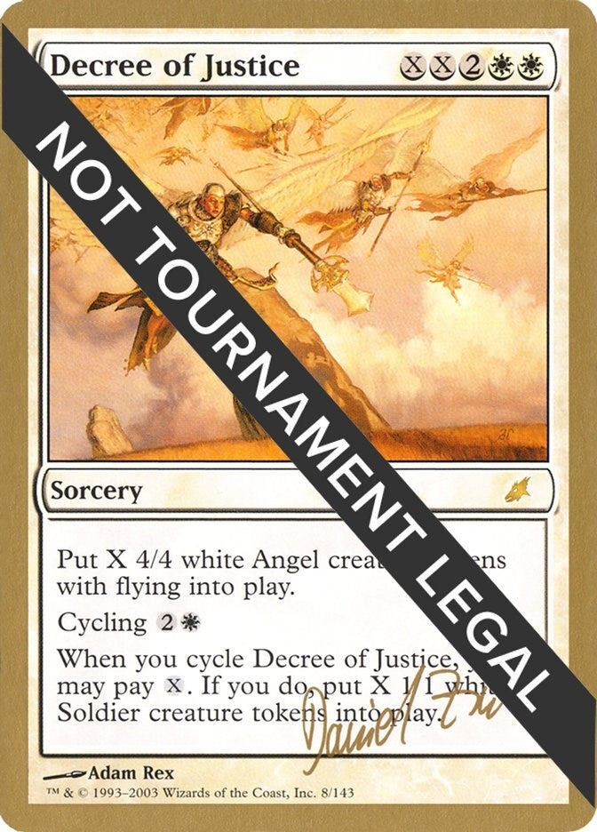 Decree of Justice - 2003 Daniel Zink (SCG) [WCD] - MTG Single