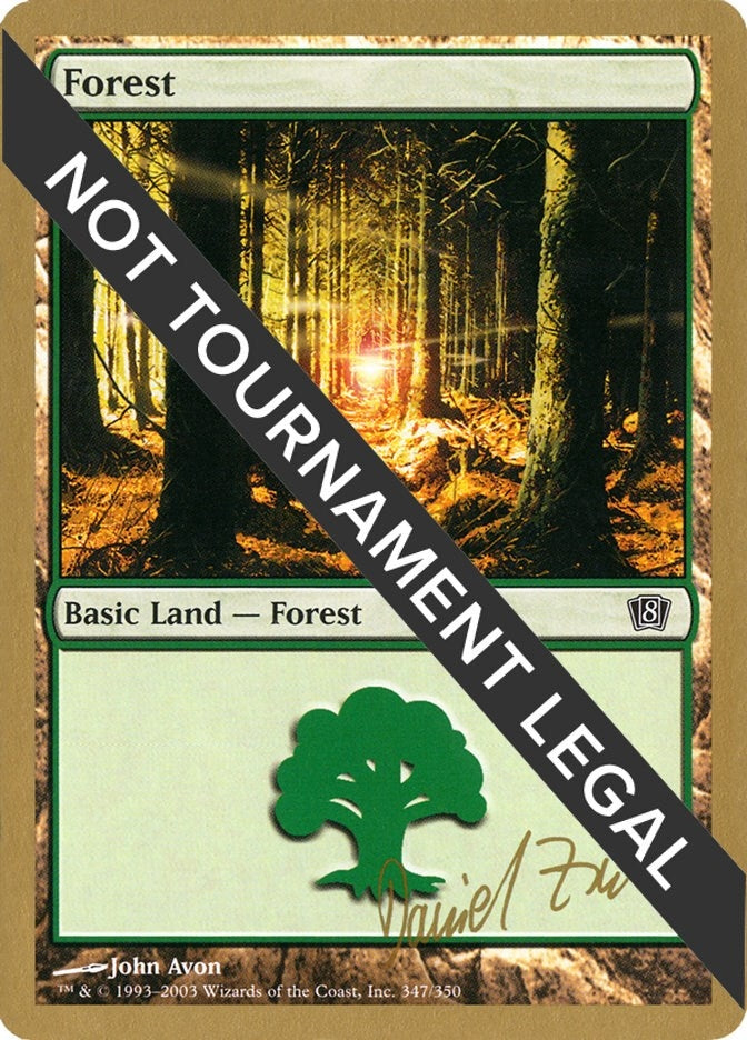 Forest (347) - 2003 Daniel Zink (8ED) [WCD] - MTG Single
